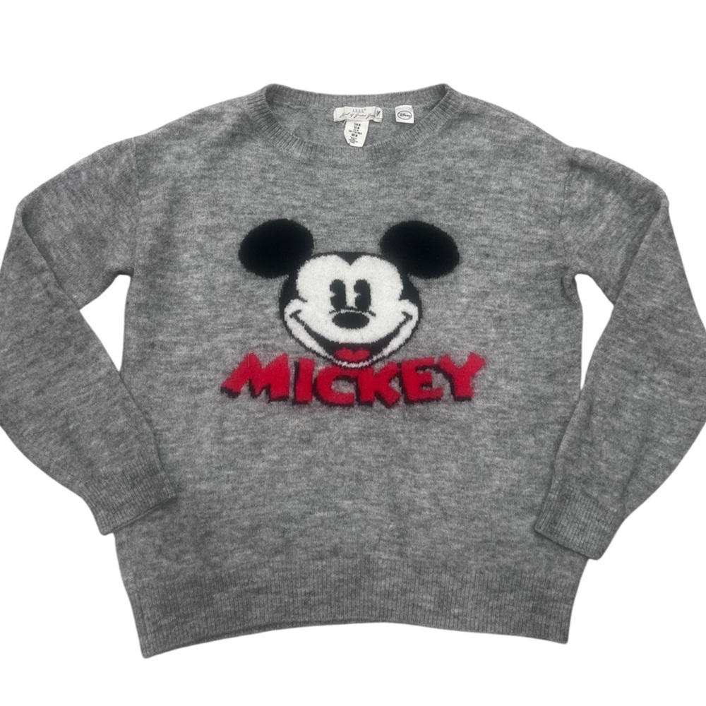 Vintage Disney Gray Mickey Mouse Crew Neck Sweater